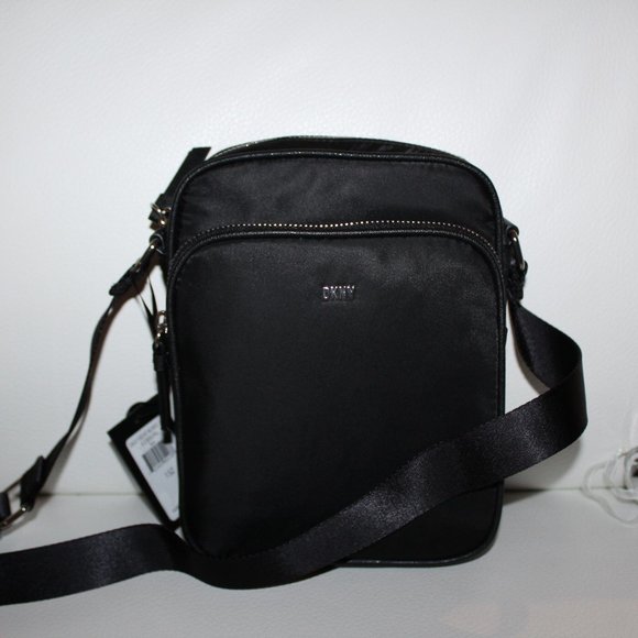 Dkny Bags Nwt Dkny Gigi Double Zip Flight Crossbody Bag Black Nylon